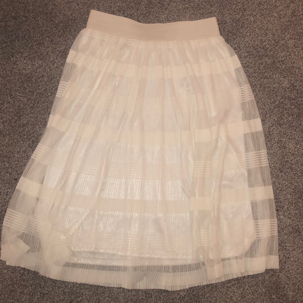White Chiffon Skirt
